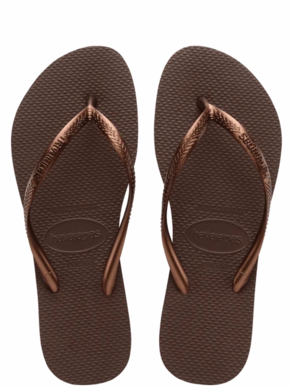Havaianas Women's Slim Flip Flops Dark Brown 41-42